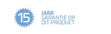 15 jaar garantie op dit product